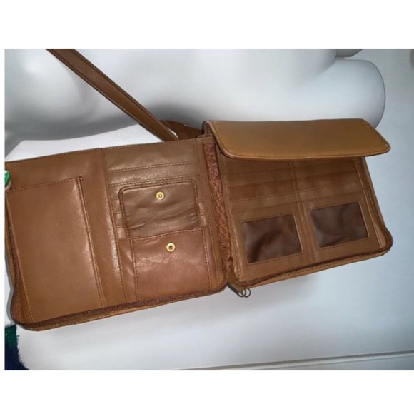 TIGNANELLO Brown Leather Crossbody Shoulder Purse - Picture 4 of 8